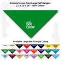 22"x22"x29" Kelly Green Custom Printed Imported 100% Cotton Pet Bandanna